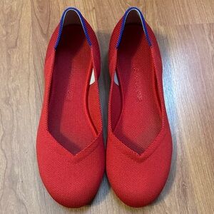 Rothy's Red Flats Size 7